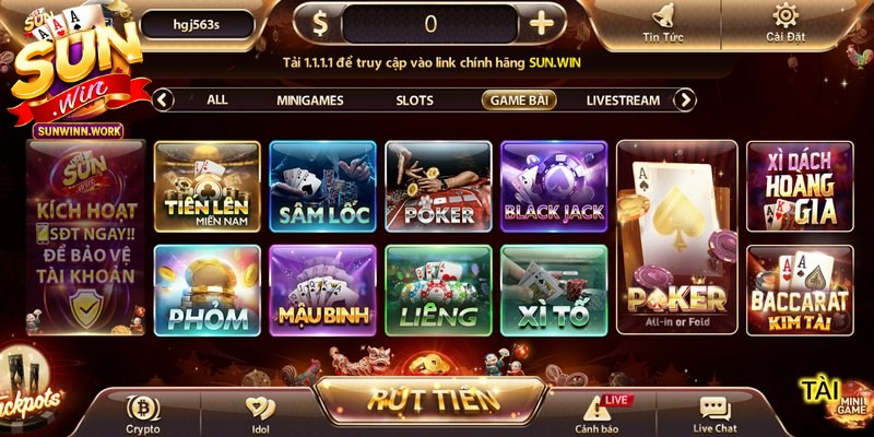Game bài Sunwin mang đến sảnh chơi đổi thưởng đỉnh cao hấp dẫn 2026